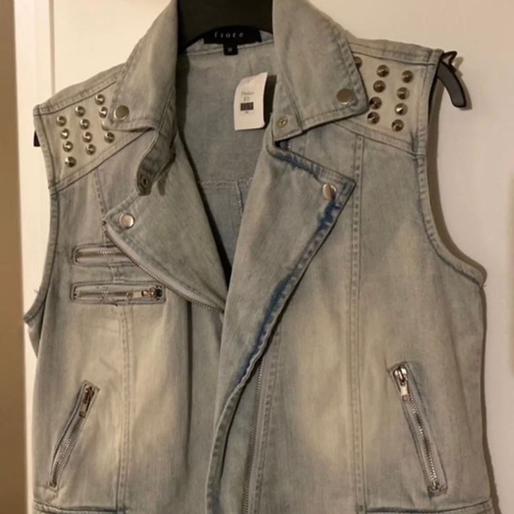 Denim Vest w/silver studs